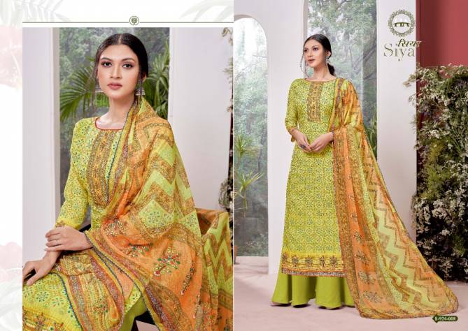 Harshit Siya New Exclusive Wear Heavy Cotton Embroidery Dress Material Collection